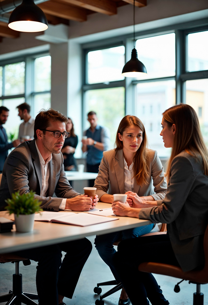 Equipo de finanzas colaborando para empresas
